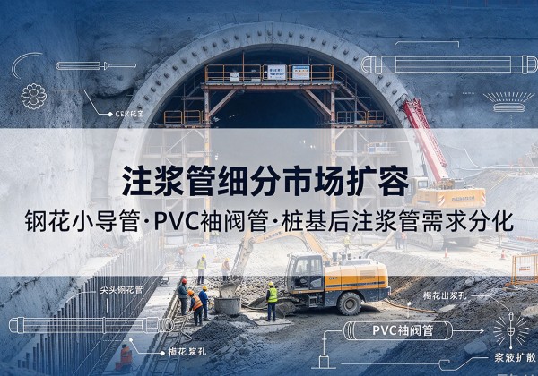 谢家集注浆管细分市场扩容，隧道钢花小导管、PVC 袖阀管、桩基后注浆管需求分化